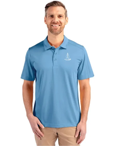 Cutter & Buck Prospect Eco Textured Stretch Recycled Mens Short Sleeve Polo