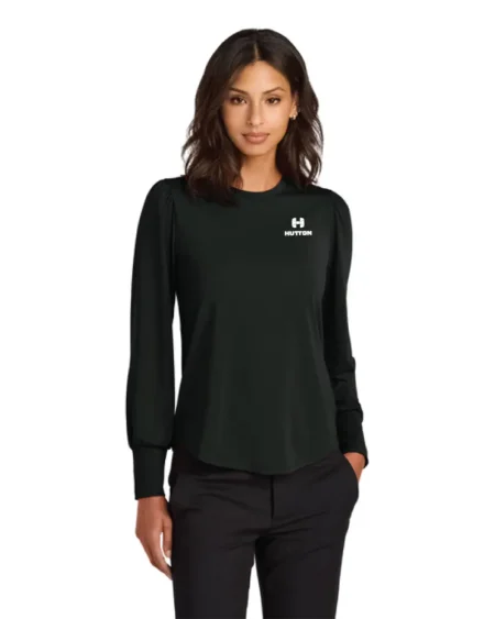 Alternative view of Mercer+Mettle® Women’s Stretch Jersey Long Sleeve Blouson Top