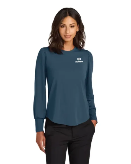 Mercer+Mettle® Women’s Stretch Jersey Long Sleeve Blouson Top